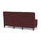Lesro Siena Lounge Reception Armless 3 Seat Tandem Seating No Center Arms, Black, RF Nebbiolo Upholstery SN3102 - alternate 2